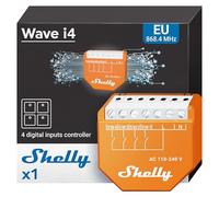 Shelly Wave i4, Modulo di Controllo Remoto Z-Wave con 4 Ingressi, Domotica, Senza Fili, Azioni e Scene intelligenti, Basso Consumo Energetico, Gamma Wireless Estesa