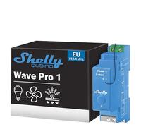 Shelly Wave Pro 1, relé interruttore intelligente Z-Wave a 1 Canale, 16 A | Ripetitore di rete esteso, montaggio su guida DIN, contatti puliti, richiede hub Z-Wave, programmazione e timer