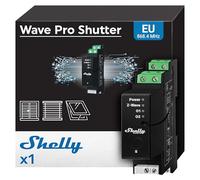 Shelly Wave Pro Shutter, Z-Wave Interruttore Intelligente Relé Bifase - 2 Canali x 16А,Tende, Persiane, Tapparelle, per Guida DIN, Monitora il Consumo di Energia, Hub Z-Wave Richiesto, SmartStart