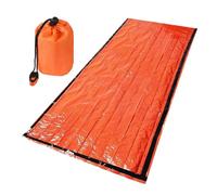 Shelter Blanket - Survival Sleeping Bag for Outdoors | Foil with Whistle Mat, Compact Thermal Wrap, Camping Gear for Hiking Fishing Adventure Travel