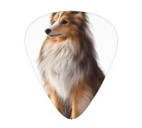 Shelties Dog Guitar Picks Gift Set - Plettri lisci e durevoli per chitarra acustica, elettrica e basso, regalo perfetto per gli amanti della chitarra e musicisti