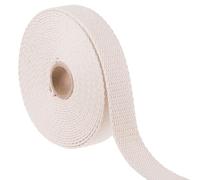 Shelver Cinghia in cotone resistente, 1 o 1,5 pollici e colori, 5 m (ecru, 25 mm)
