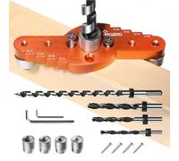 Shelving Bracket Jig, Drill Bit Set, 5.51 Inch Precision Allineamento Tool & Centering Guide, Installazione Hardware System for Floating, Shelves, Woodworker, and Cabinet Wood Projects