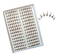 SHELWIN Ciuffi di ciglia finte 3D, ciuffetti di ciglia finte fai da te, sottili, invisibili, colore: marrone (marrone)