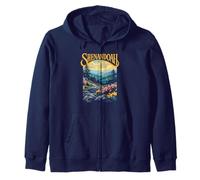 Shenandoah National Park Virginia Vintage WPA Style Artistic Felpa con Cappuccio