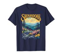 Shenandoah National Park Virginia Vintage WPA Style Artistic Maglietta