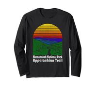 Shenandoah Parco Appalachi Trail Vintage Montagna Tramonto Maglia a Manica
