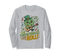 Shenanigan per Bambini Rockstar Shamrock & Roll St Patrick's Rocks Maglia a Manica