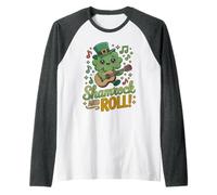 Shenanigan per Bambini Rockstar Shamrock & Roll St Patrick's Rocks Maglia con Maniche Raglan