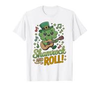 Shenanigan per Bambini Rockstar Shamrock & Roll St Patrick's Rocks Maglietta