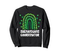 Shenanigans Coordinator St Patricks Day Green Rainbow Felpa