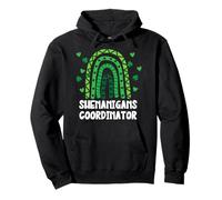 Shenanigans Coordinator St Patricks Day Green Rainbow Felpa con Cappuccio