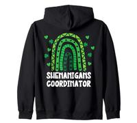 Shenanigans Coordinator St Patricks Day Green Rainbow Felpa con Cappuccio