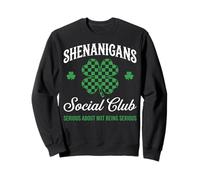 Shenanigans Social Club Serious About Not Being Serious Felpa