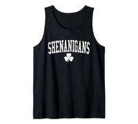 Shenanigans Vintage Distressed St Patricks Day Shamrock Canotta