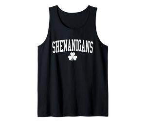 Shenanigans Vintage Distressed St Patricks Day Shamrock Canotta