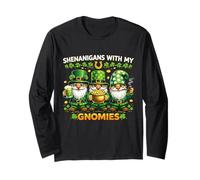 Shenanigans with My Gnomies Irish Gnomes St. Patrick's Day Maglia a Manica