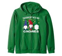 Shenanigans With My Gnomies St Patricks Day Gnome Uomini Donne Felpa con Cappuccio