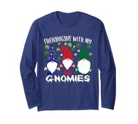 Shenanigans With My Gnomies St Patricks Day Gnome Uomini Donne Maglia a Manica