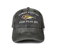 Shenbors Le Donne Mi vogliono Pesce temono Il Cappello, Le Donne vogliono Me Pesce temono di Me (Nero Lavato), Taglia Unica