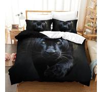 shenfuyu 3D Con Stampa Di Black Panther Set Di Biancheria Da Letto Con 3 Pezzi Copripiumino Morbida Microfibra Per Ragazzi E Ragazze,coppie,camera Da Letto,decorazione King(220x240 cm)