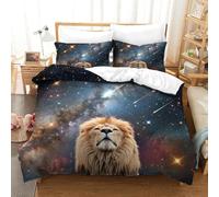 shenfuyu 3D Con Stampa Di Lion Set Di Biancheria Da Letto 3 Pezzi Copripiumino Morbida Microfibra Per Ragazzi E Ragazze,coppie,camera Da Letto,decorazione Double(200x200 cm)