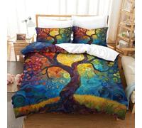 shenfuyu 3D Con Stampa Di Tree of Life Set Di Biancheria Da Letto 3 Pezzi Set Copripiumino E Federa Coordinata Per Ragazzi E Ragazze,coppie,camera Da Letto,decorazione King(220x240 cm)
