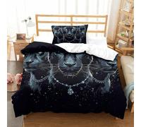 shenfuyu Black Panther Set Di Biancheria Da Letto Per Con Stampa 3D, Copripiumino Con Cerniera, Incluso Copripiumino E Federe, Biancheria Da Letto Per Ragazzi E Ragazze Single(135x200 cm)