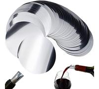 Shengbangym 50 Pezzi Versatore di Vino in Alluminio, Argento Versatore Vino, Salvagoccia di Vino, Versatore di Foglie di Vino, Vino Antigoccia, per Ristorante Hotel Bar Bistro & At Home