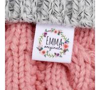 SHENGBEIDZ Etichette da Cucito in Cotone Personalizzate in 42 Stili, Etichette Personalizzate for Abbigliamento con Marchio Privato, Etichette in Tessuto con Stampa A Colori con Logo(20x60mm)