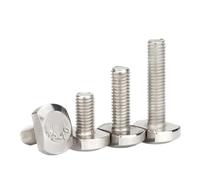 SHENGG 1~10 pezzi M5 M6 M8 M10 M12 Vite for fresatrice a punzone a T con testa a martello rettangolare Bullone a T in acciaio inossidabile 304 A2(M6x30mm-5pcs)