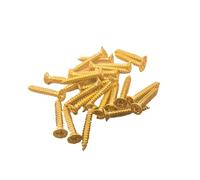 SHENGG 10-100 pezzi M2 M3 M3.5 M4 M5 Vite autofilettante piatta a testa svasata in ottone(X 35mm,M4 20pcs)