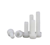 SHENGG 10/50 pezzi Viti a testa esagonale in nylon e plastica Bulloni a brugola bianchi Viti M3 M4 M5 M6 M8(50pcs,M6x15mm)
