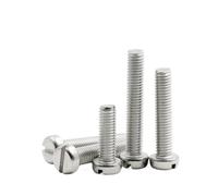SHENGG 10 pezzi/lotto M1.6 M2 .5 M3 M4 M5 M6 304 A2-70 acciaio inossidabile GB65 testa a taglio scanalata colonna vite a testa tonda(18mm x10pcs,M2.5)
