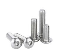 SHENGG 10 pezzi/lotto M2 M2.5 M3 M4 M5 M6 M8 304 in acciaio inossidabile con esagono incassato, viti a testa bombata, viti a testa piatta tonda, distanziali(12mm x10pcs,M5)