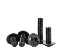 SHENGG 10 pezzi/lotto M3 M4 M5 M6 M8 M10 Viti a testa bombata con flangia a esagono incassato 10.9 Bulloni Allen neri ad alta resistenza Lunghezza da 6 mm a 40 mm(40mmx 10pcs,M8)