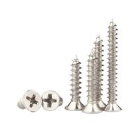 SHENGG 10 pezzi/lotto Vite autofilettante a testa svasata con intaglio a croce M3 M3.5 M4 M5 M6 M8 Vite for mobili in acciaio inossidabile(90mm x10pcs,M5.5)