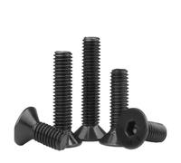 SHENGG 10 pezzi/lotto viti a testa svasata piatta con esagono incassato bulloni in acciaio al carbonio M2 M2.5 M3 M4 M5 M6 M8 M10 M12 viti for macchinari DIN7991(25mm x10pcs,M6)