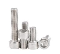 SHENGG 10 pezzi Vite a testa cilindrica con esagono incassato M1.4 M1.6 M2 M2.5 M3 M4 M5 M6 M8 M10 Bullone a brugola in acciaio inossidabile DIN912(6mm x10pcs,M1.6)