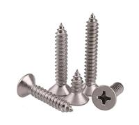 SHENGG 100 pezzi/lotto M1 M1.2 M1.4 M1.7 M2 M2.6 304 acciaio inossidabile croce testa svasata vite autofilettante for legno(7mm,M1.2)