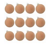 SHENGG 12 pezzi ornamenti di palline di natale in velluto 6 cm palline di natale decorazioni for l'albero di natale for la decorazione domestica festa di natale vino rosso(Coffee)