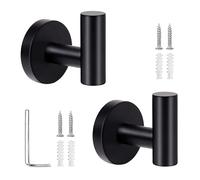 SHENGG 2 pezzi ganci for asciugamani da bagno lucidi appendiabiti in acciaio inossidabile gancio for accappatoio appendiabiti da parete con viti portasciugamani gancio for appendere for la cucina dell