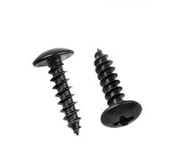 SHENGG 20-100 pezzi M2.6 M3 M4 M5 M6 viti autofilettanti a testa svasata con intaglio a croce in acciaio nero(8mm,M3 x50pcs)