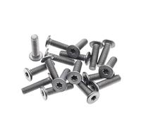 SHENGG 5-10 pezzi M2 M2.5 M3 M4 M5 Vite a testa esagonale piatta ultra sottile in titanio a sei lobi(X10mm,M4 5pcs)