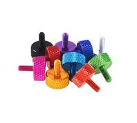 SHENGG 5 pezzi M3 M4*6/8/10/12/16 in lega di alluminio con viti a testa zigrinata, viti a serraggio manuale, bulloni anodizzati, 11 colori(M3 x 6,Golden)