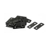 SHENGG 50 pz 24mmx9mmx0.5mm Piatto Angolo Brace Piastra Angolare Staffa di Riparazione Nero for Il Collegamento di Mobili Giunto Bordo d'angolo