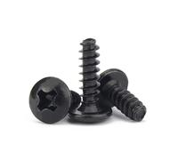 SHENGG 50 viti autofilettanti con intaglio a croce in acciaio inossidabile 304, zincate nere/nichelate, M3, M3,5(Black Zinc Plated,6MM X50PCS_M3.5)