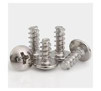SHENGG 50 viti autofilettanti con intaglio a croce in acciaio inossidabile 304, zincate nere/nichelate, M3, M3,5(304 Stainless Steel,12MM X50PCS_M3)