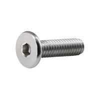 SHENGG 500 pezzi M3X3/4/5/6/8/10/12/14/16/18/20/25/30/35/40/50 304 in acciaio inossidabile con testa a esagono incassato super piatta(Stainless steel,X40MM_M3 500PCS)