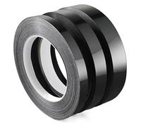 SHENGG 50M Nastro adesivo for piastrelle autoadesivo for bordi di pavimenti in oro e argento spazzolato, impermeabile, for fessure tra pareti e soffitti.(High Gloss Black,50M_20MM)